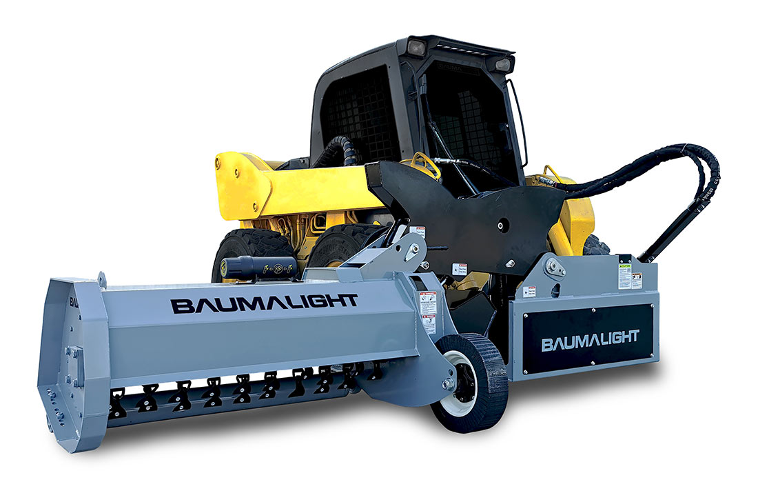 Baumalight ditch mower for skidsteer