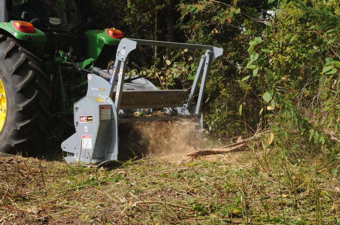 Baumalight PTO mulcher in land clearing action