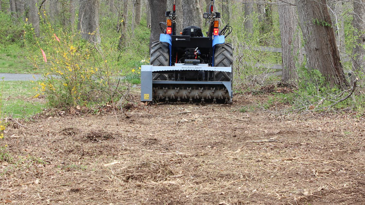 MP360 brush mulcher after clearing brushes
