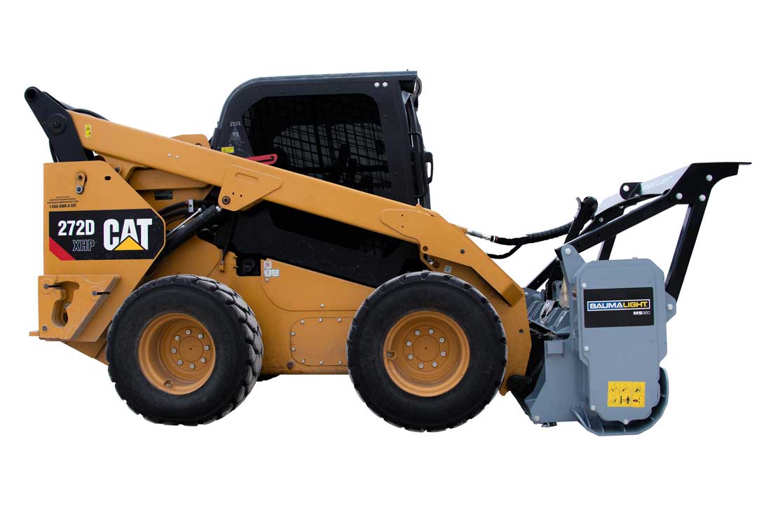 Baumalight MS960 attached to a 272D CAT skidsteer