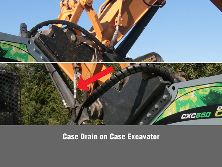 Case Drain on Case Excavator