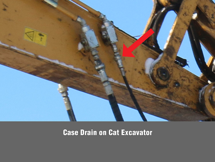 Case Drain on Cat Excavator