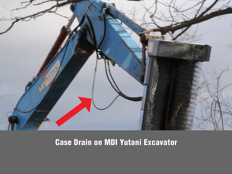 Case Drain on MDI Yutani Excavator