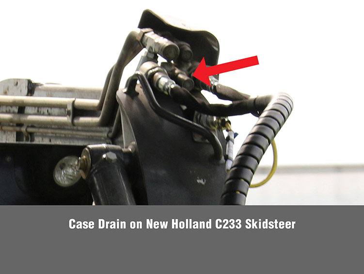 Case Drain on New Holland C233 Skidsteer