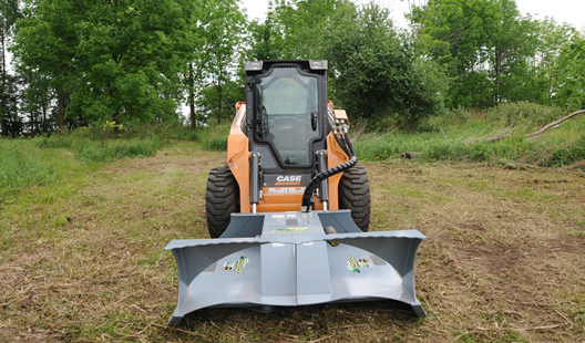 Front view of the Baumalight CF560 BrushCutt after clearing a brush
