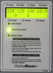 Baumalight generator speed indicating lights