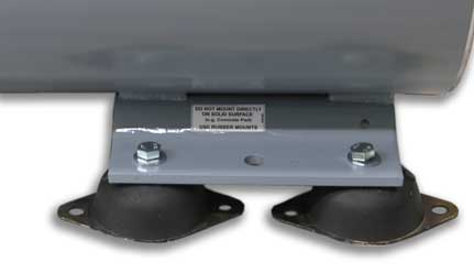 Rubber mounts for mounting generator on concrete
