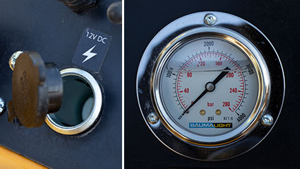 Aux pressure gauge and 12V plug