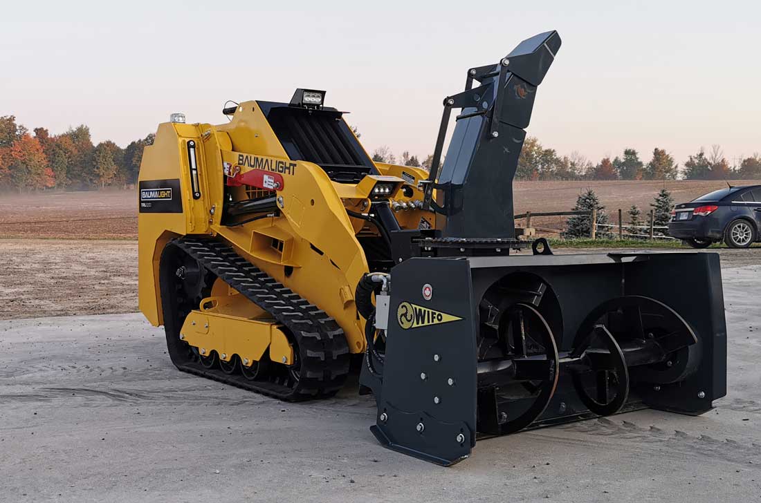 Wifo snow blower on compact loader