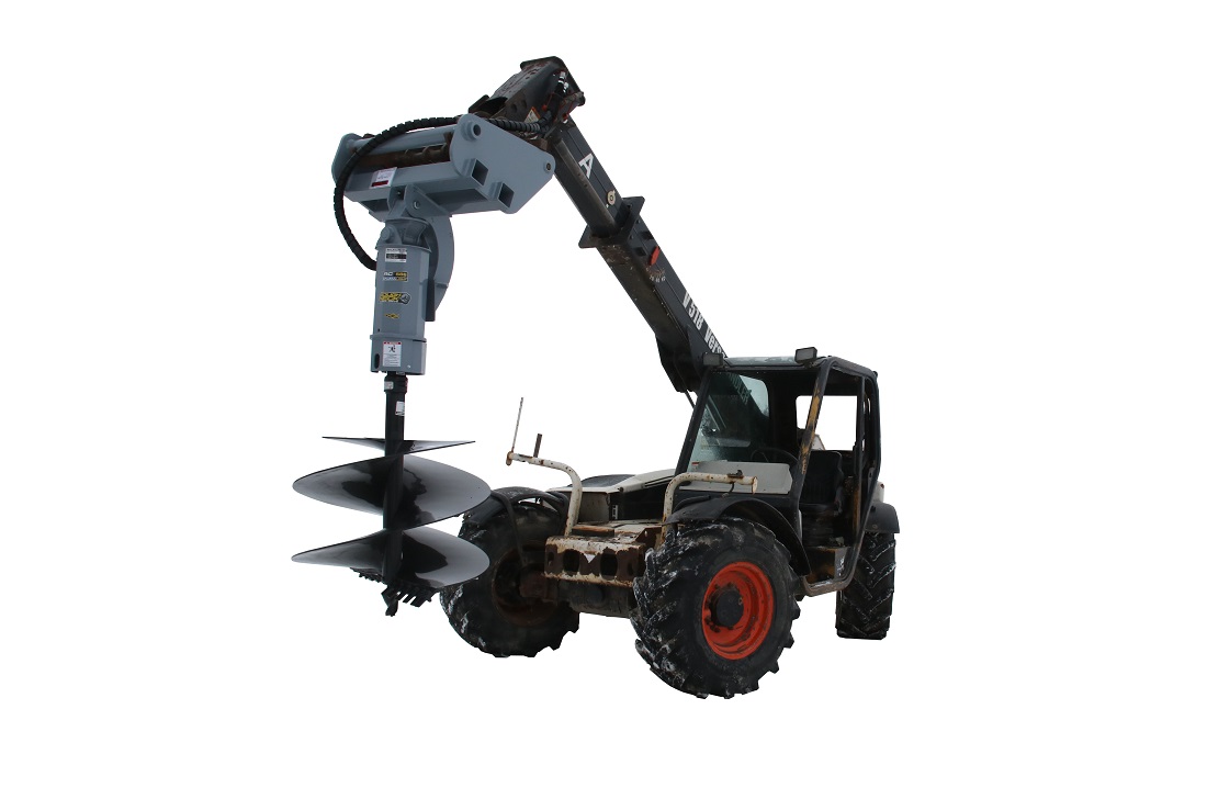 Baumalight auger drive on telehandler