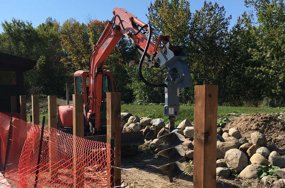 Auger Drive On Kubota excavator