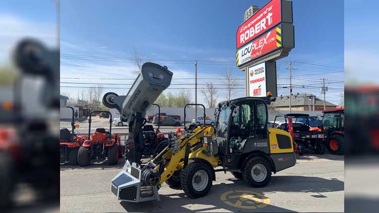 Boom Mower on a wacker neuson wheel loader