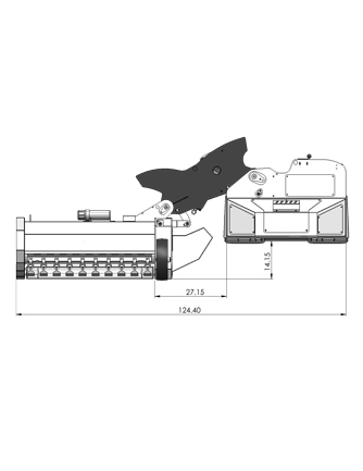 SWA540 max reach horizontal position