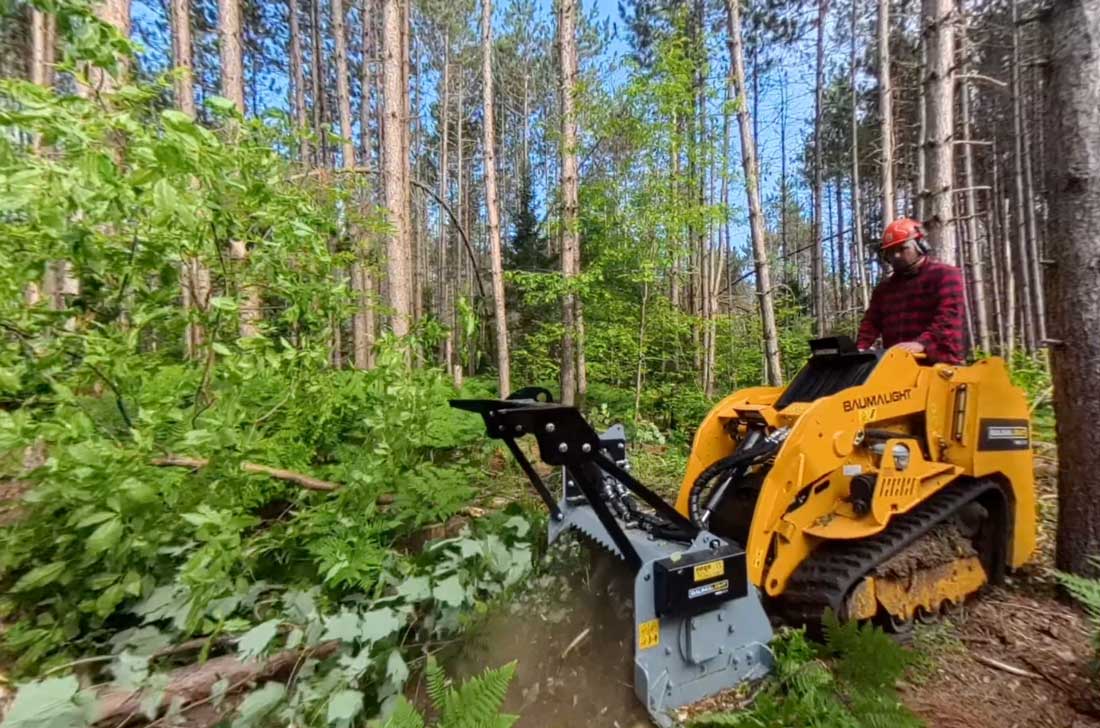 ms530m in heavy brush clearing action