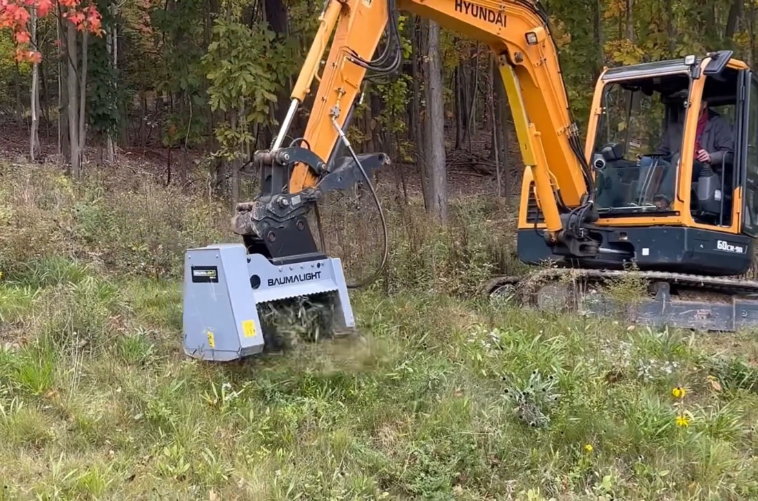mx330 fixed tooth mulcher in action