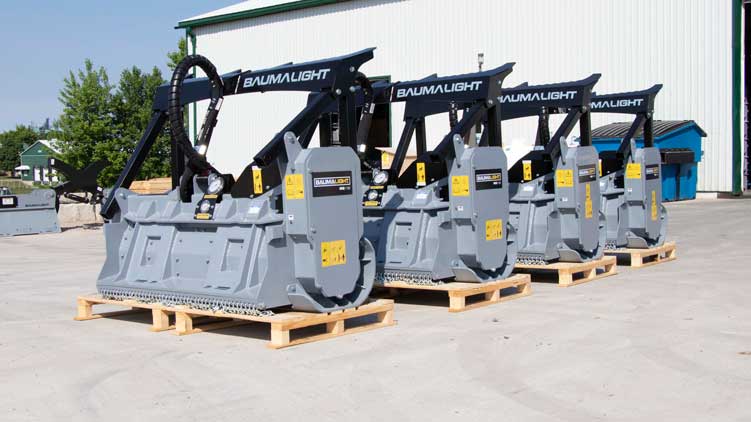 Skidsteer mounted mulcher ready to ship