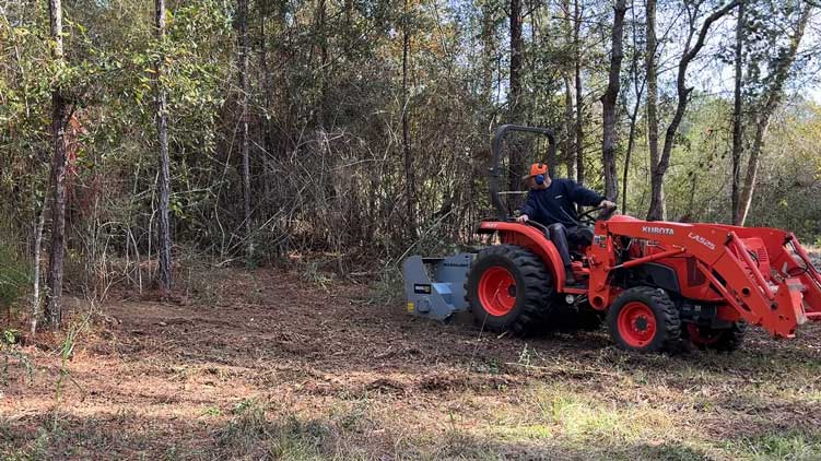customer with mp348 clearing brush