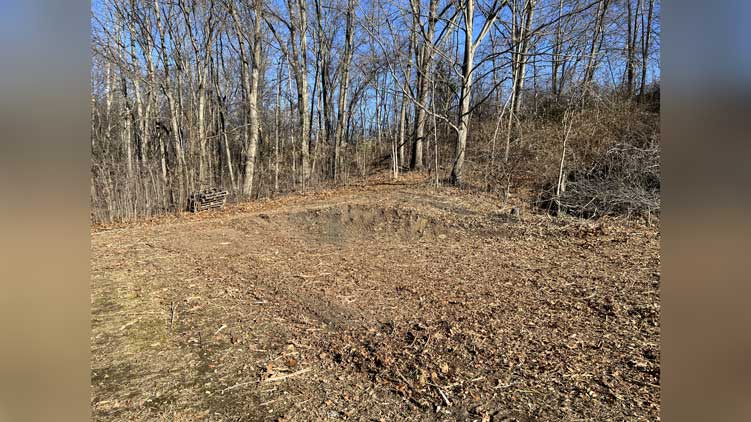 MP348 brush mulcher after clearing brushes