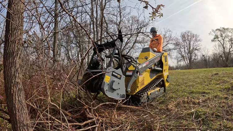 MS530M brush mulcher before clearing brushes