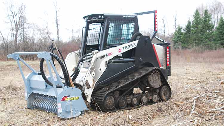 Baumalight mulcher on a terex PT80