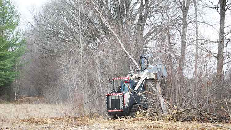 MS548 in mulching action