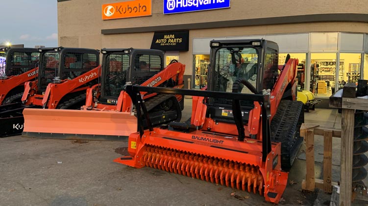 Baumalight MS572 mulcher on a kubota skidsteer