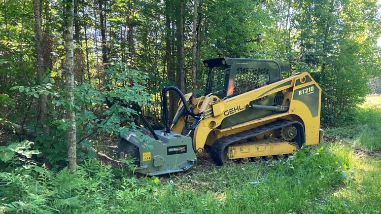 Baumalight brush mulcher mulching heavy bush