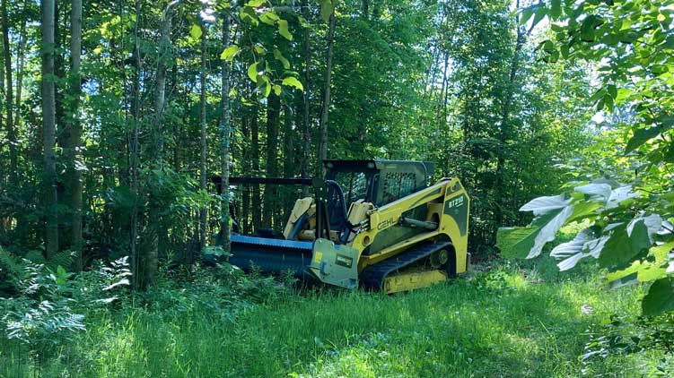 MS572 tracked skidsteer mounted brush mulcher