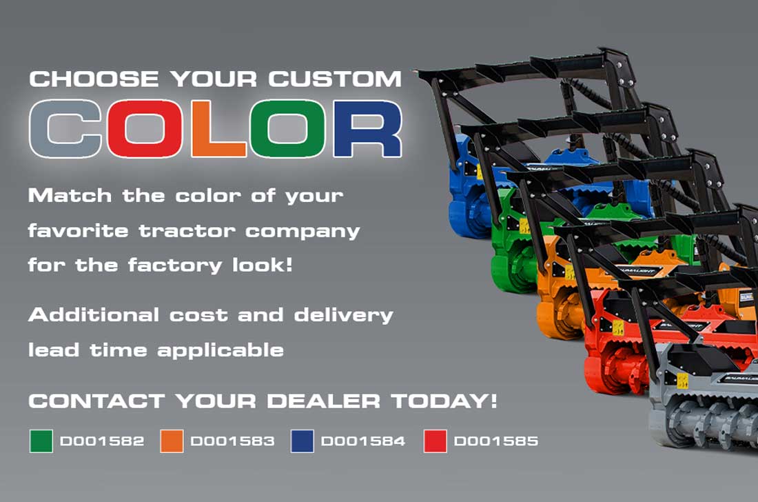 skidsteer brush mulchers custom colour baumalight