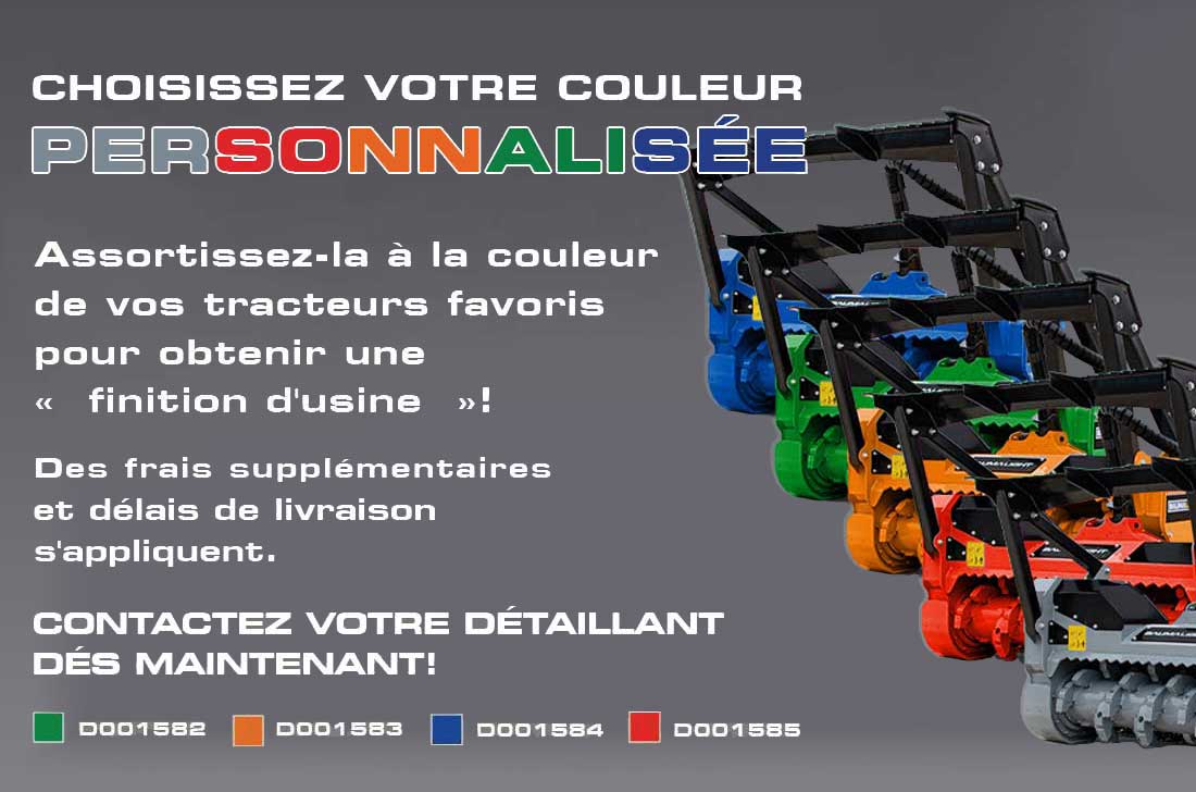 Broyeurs à direction à glissement à couleur personnalisée Baumalight