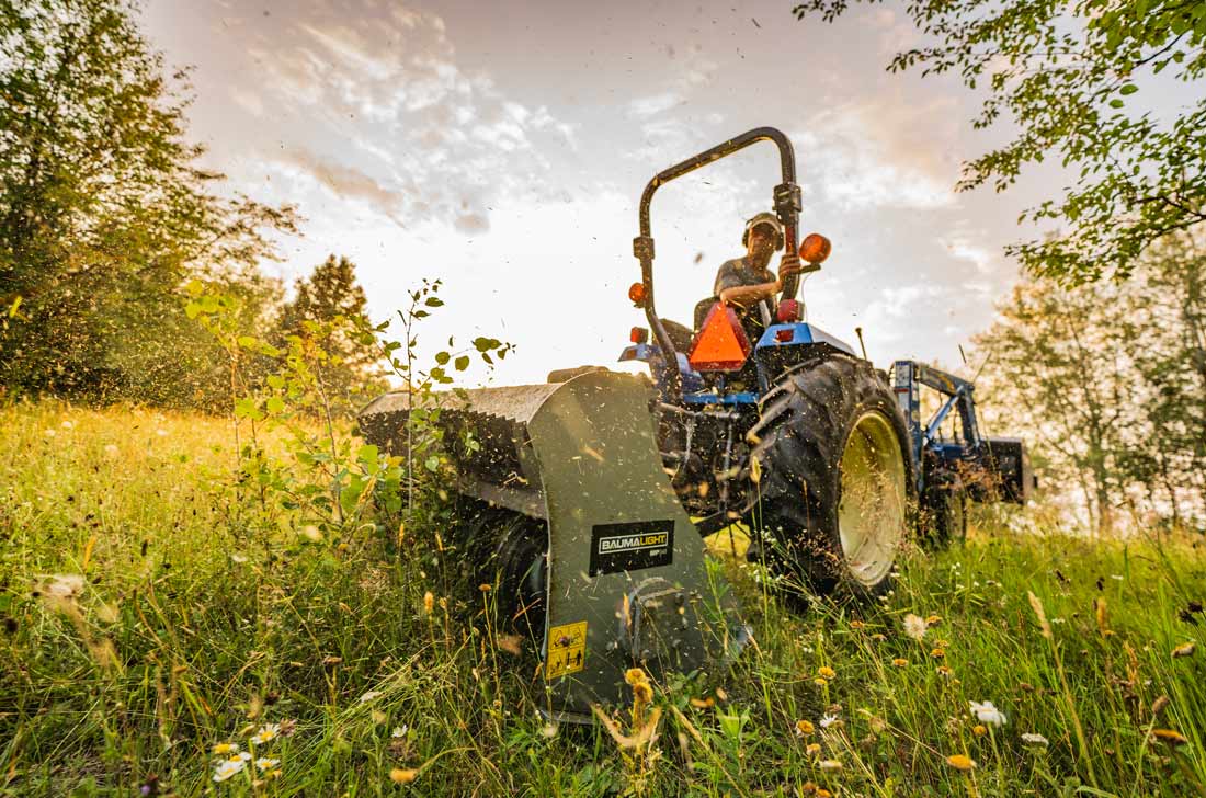 MP348 in aggressive brush mulching action