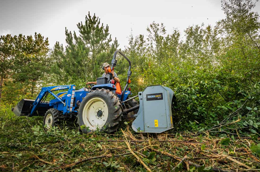 MP348 masticating head tractor brush mulcher