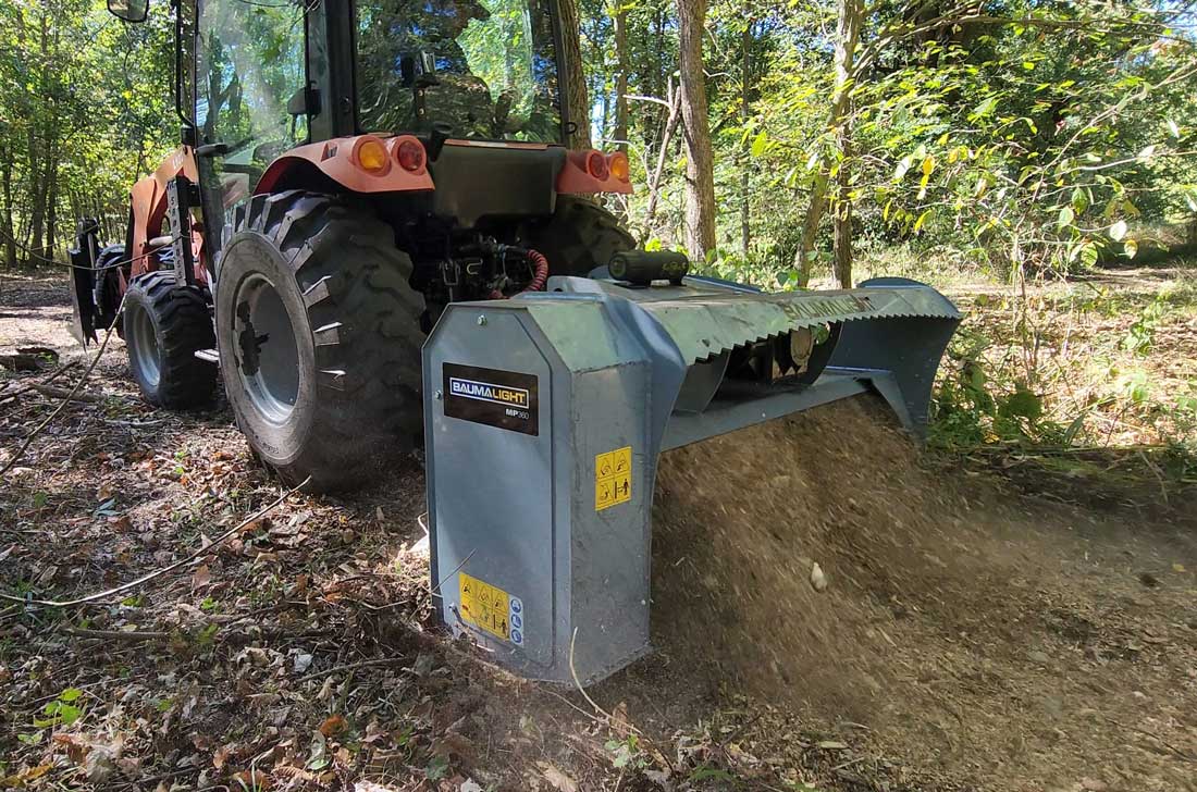 mp360 provides aggressive brush mulching action