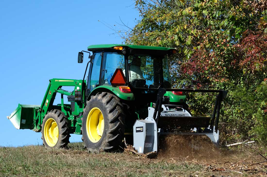 Brush mulcher for 3point hitch tractor