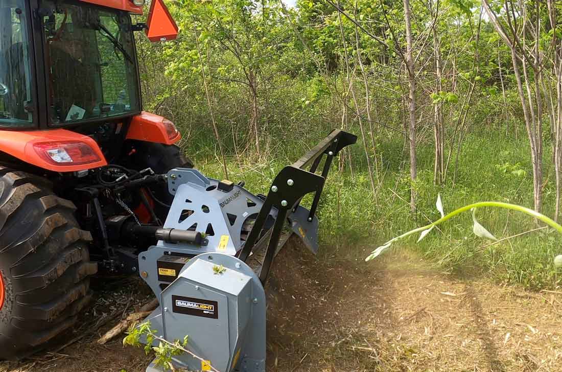 mp560 brush mulcher with protective slip clutch