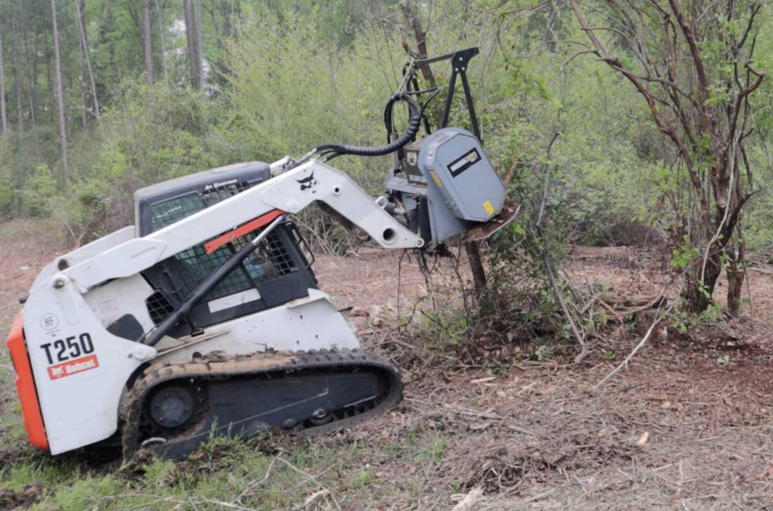 MS548 brush mulchers on tracked skidsteers