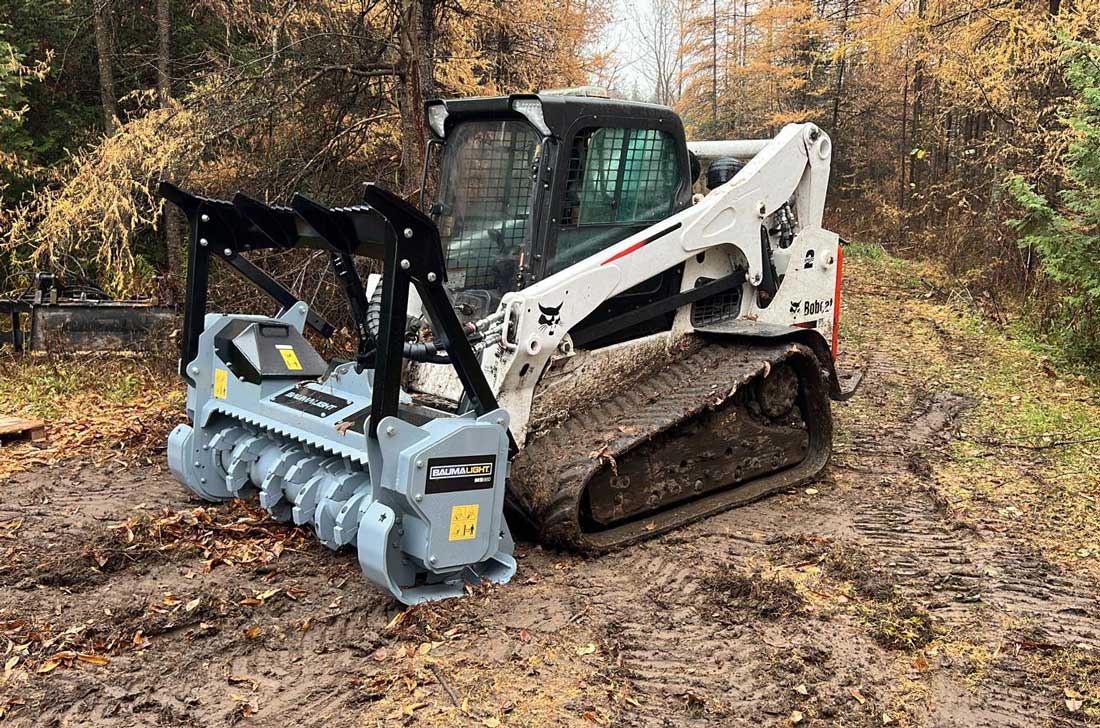 skidsteer mulchers, mulcher for skid steer, mulching head for skid steer