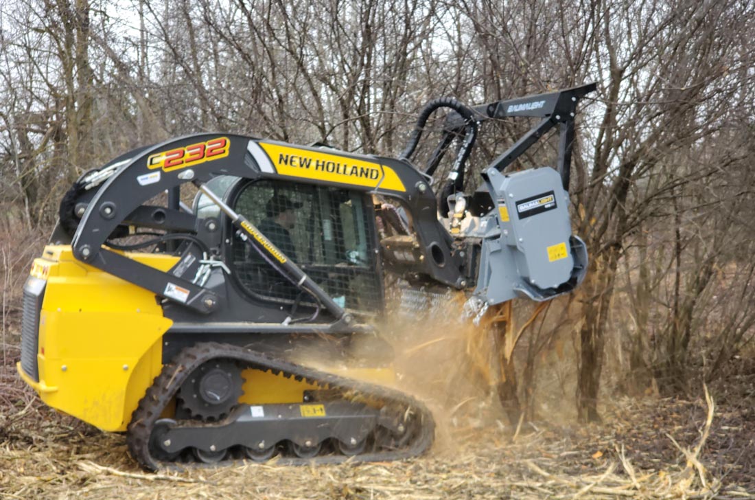 skidsteer mulchers, mulcher for skid steer, mulching head for skid steer