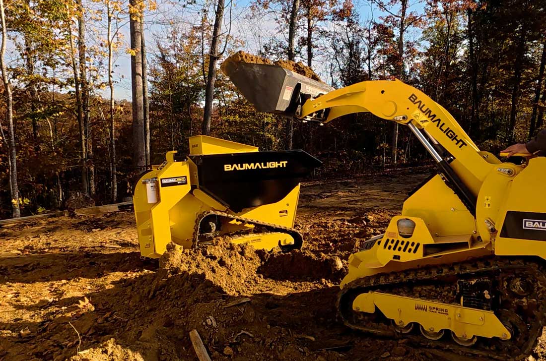 filling up dt515rh mini dumper