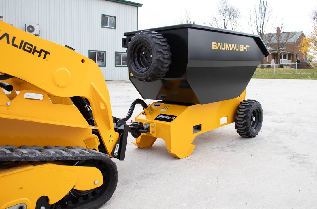 mini dumper with powder coat finish