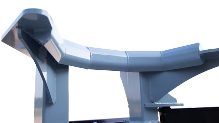 rounded edges on push bar/feller hook