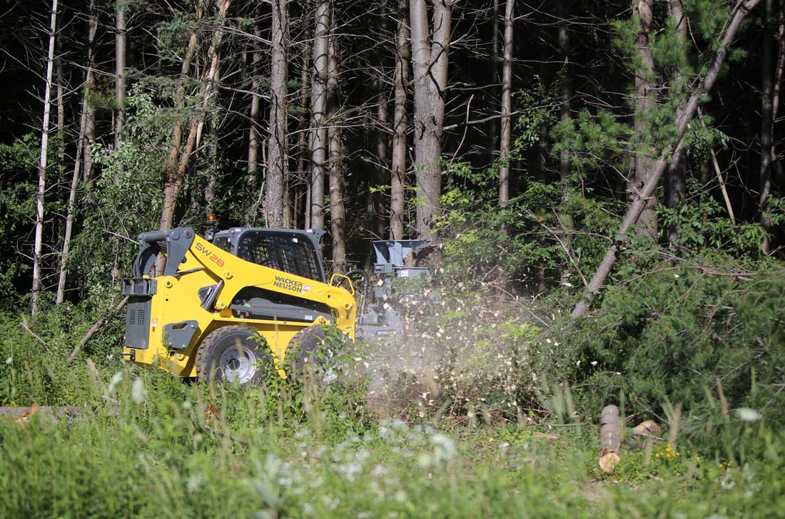 Tree handling with skid steer