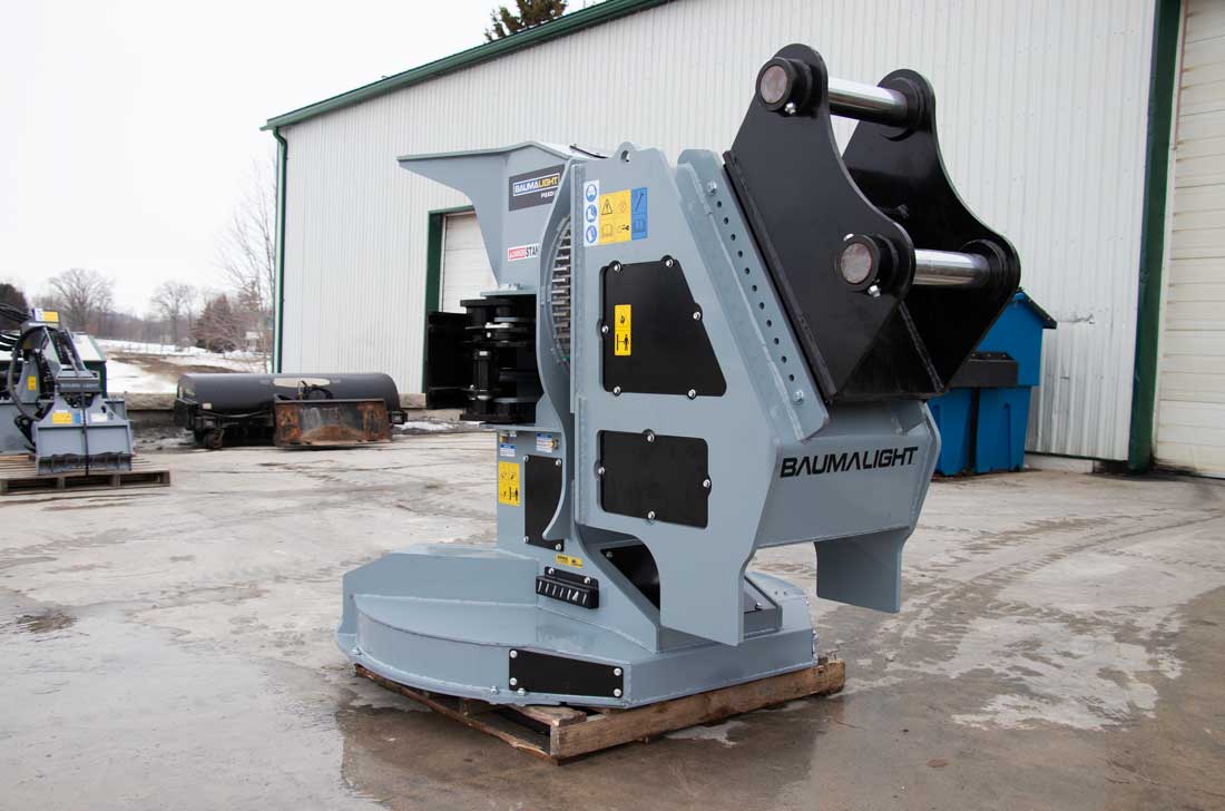 excavator mountable baumalight feller buncher