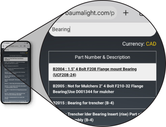 Bearings & Seals Lookup Tool
