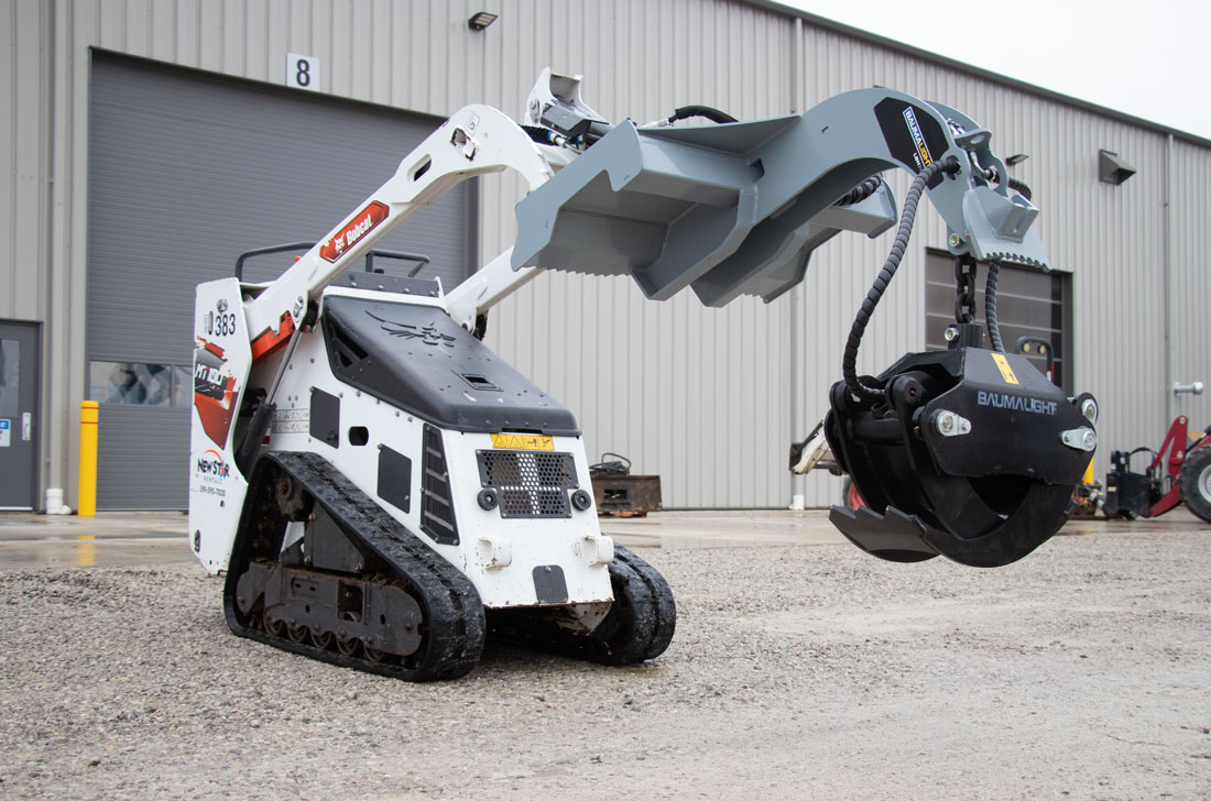 lbh316g mounted on bobcat tracked skidsteer