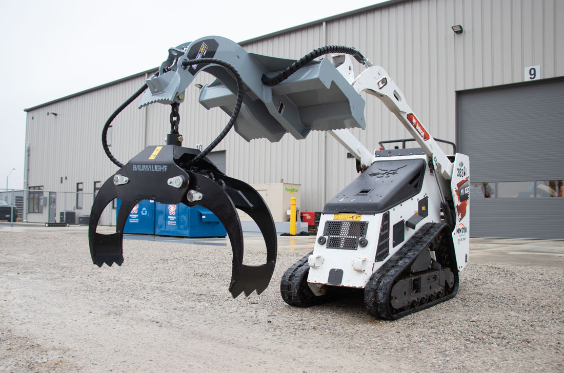 log grapple lbh316g mounted on bobcat