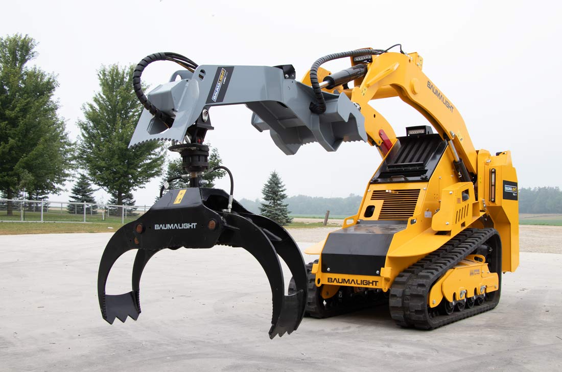 lmr316g mounted on baumalight mini skidsteer