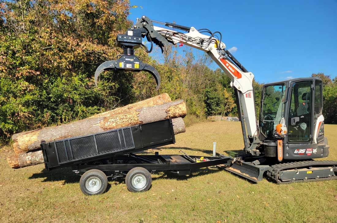 baumalight log grapple ar400 steel jaws frame