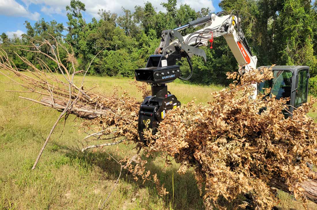baumalight lxr524g forestry attachment in action