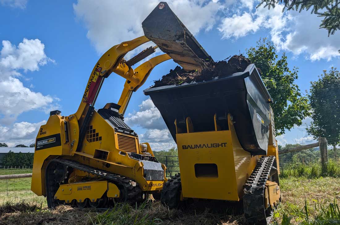 mini-dumper de remplissage de chargeuse compacte Baumalight